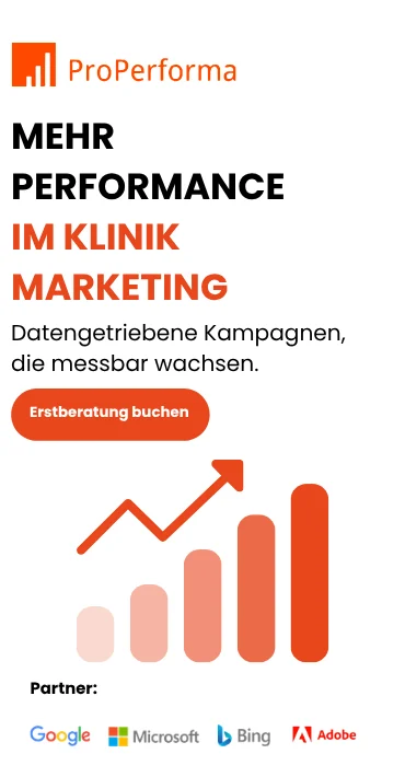 Werbemittel Hochkant Klinik Marketing Variante 1